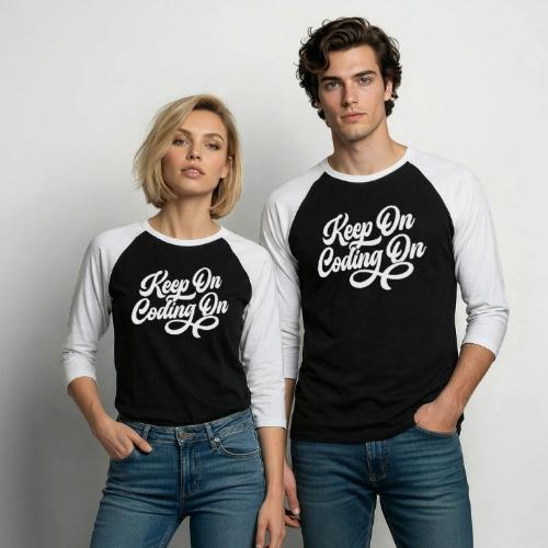 Keep on Coding On! - Unisex Baseball T-Shirt