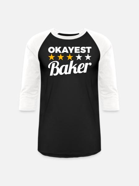 Okayest Baker - Unisex Baseball T-Shirt - black/white