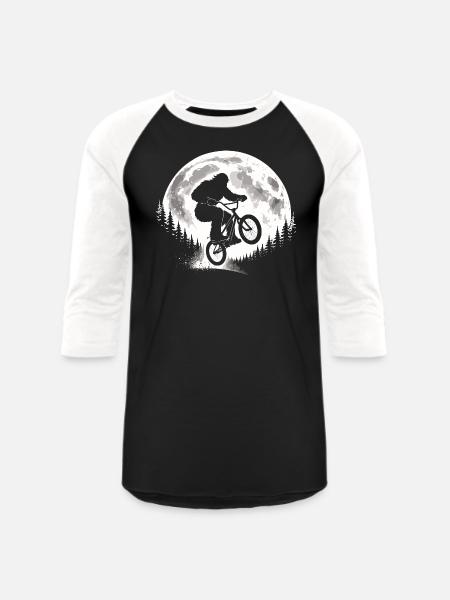 Bigfoot BMX Jump - Unisex Baseball T-Shirt - black/white