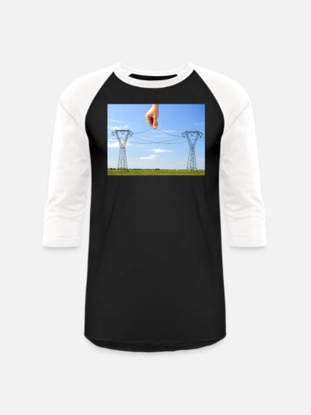 Don't Touch! - Unisex Baseball T-Shirt - black/white