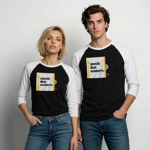 MUSIC THAT MATTERS #4 - ALAN CROSS - Unisex Baseball T-Shirt