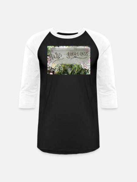 gorgeous - Unisex Baseball T-Shirt - black/white