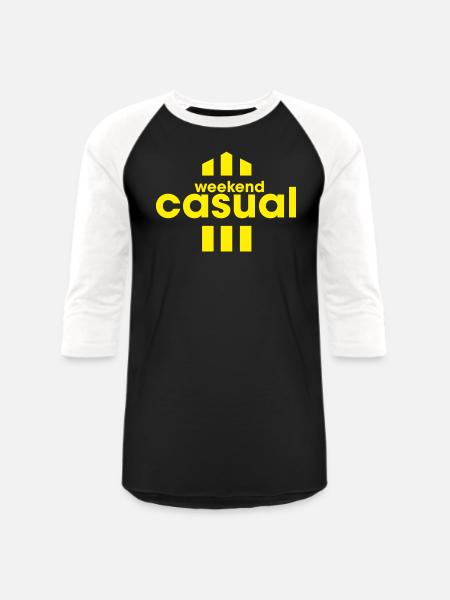 Weekend Casual - Unisex Baseball T-Shirt - black/white