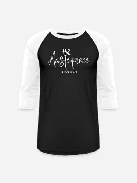 His master piece - Unisex Baseball T-Shirt - black/white