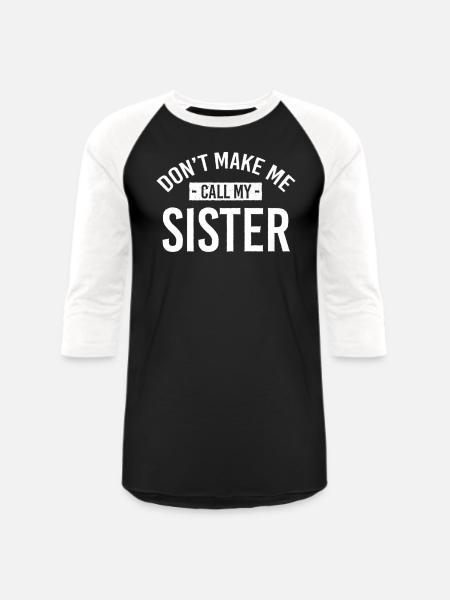 Sister Family Relatives Premium - Unisex Baseball T-Shirt - black/white
