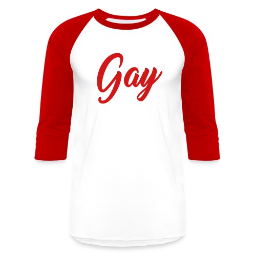 Proud Gay T-Shirt - Unisex Baseball T-Shirt