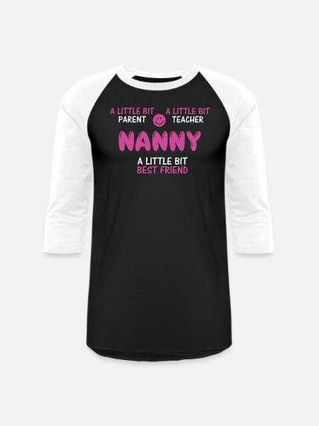 Cute Nanny - Unisex Baseball T-Shirt - black/white
