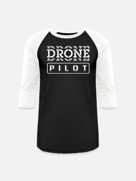 Drone Pilot Drones Uav - Unisex Baseball T-Shirt - black/white