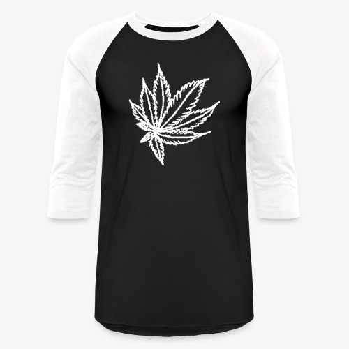 white leaf - Unisex Baseball T-Shirt