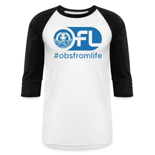 Observations from Life Logo with Hashtag - Unisex Baseball T-Shirt