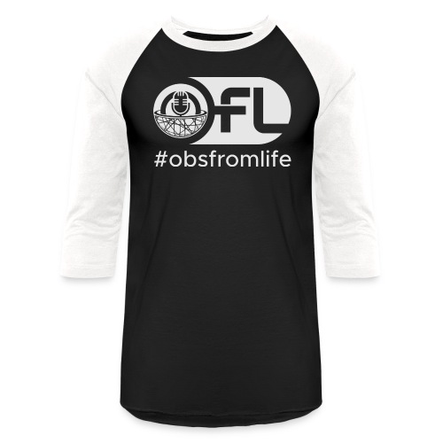 Observations from Life Logo with Hashtag - Unisex Baseball T-Shirt