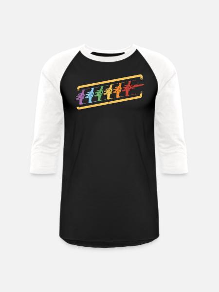 Minimal X - Unisex Baseball T-Shirt - black/white