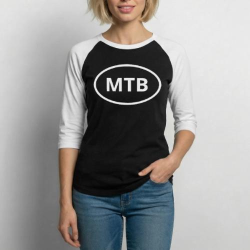 MTB | Mountain Bike Oval Logo - Unisex Baseball T-Shirt