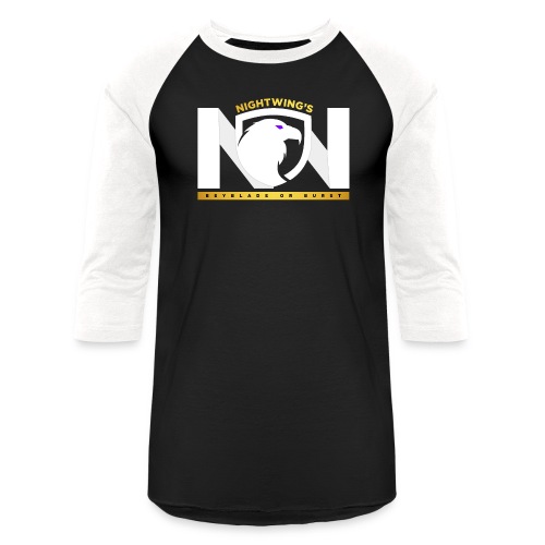 Nightwing All White Logo - Unisex Baseball T-Shirt