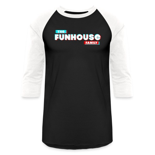 3D Funhouse Family - Unisex Baseball T-Shirt