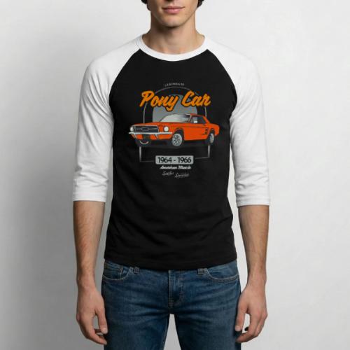 Legendary Pony Car - Unisex Baseball T-Shirt