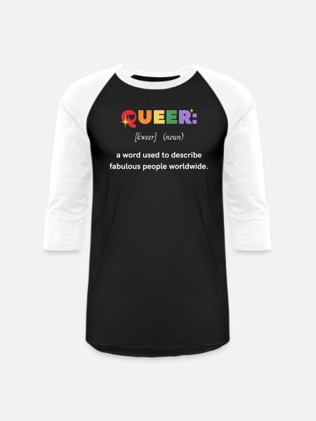 queer - Unisex Baseball T-Shirt - black/white