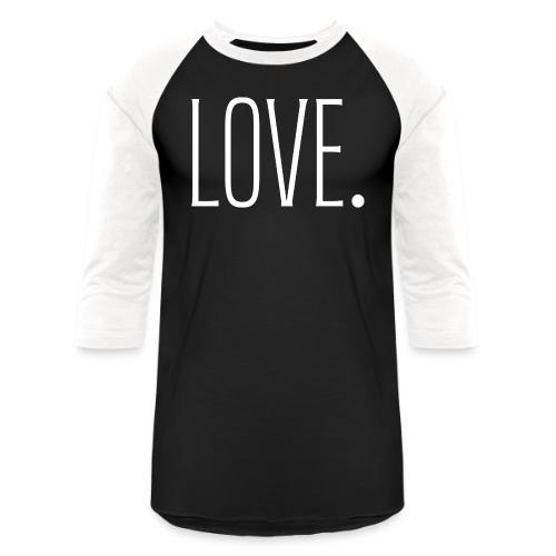 Smoon City_Just Text 6 Love Thin White - Unisex Baseball T-Shirt