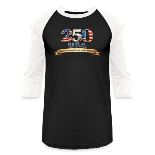 250 USA Liberty Banner - Unisex Baseball T-Shirt