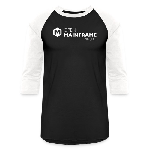 Open Mainframe Project - White Logo - Unisex Baseball T-Shirt