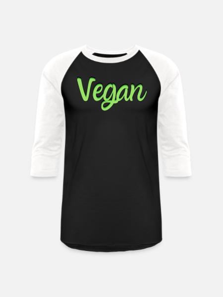 Vegan 1 1 - Unisex Baseball T-Shirt - black/white