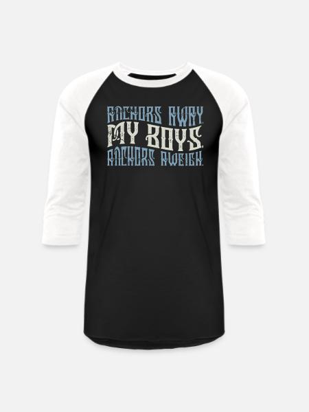 Anchors Away - Unisex Baseball T-Shirt - black/white