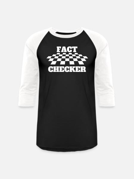 FACT CHECKER - Unisex Baseball T-Shirt - black/white