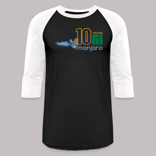 Manjaro 10 years splash colors - Unisex Baseball T-Shirt