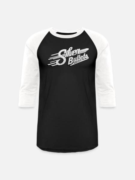 Silver Bullets Softball - Unisex Baseball T-Shirt - black/white