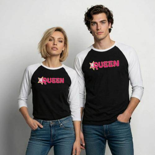 queen high resolution logo transparent 1 - Unisex Baseball T-Shirt