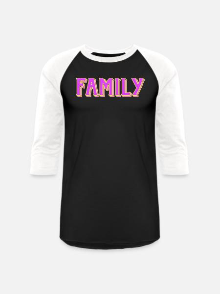 for family - Unisex Baseball T-Shirt - black/white
