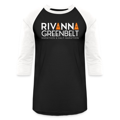 RIVANNA GREENBELT (all white text) - Unisex Baseball T-Shirt