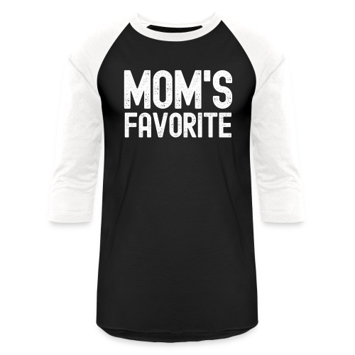 MOM's Favorite (distressed texture) - Unisex Baseball T-Shirt