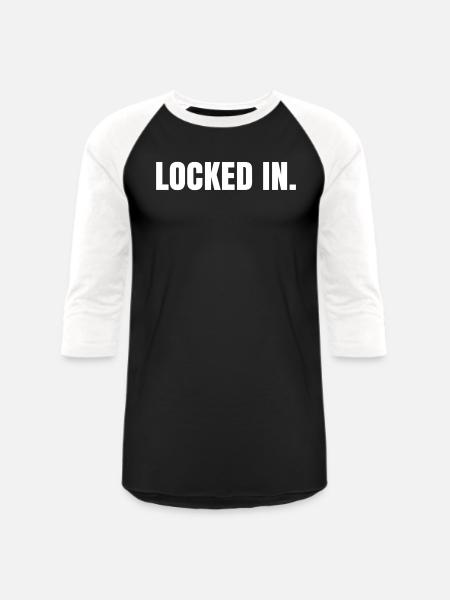 Locked in - Unisex Baseball T-Shirt - black/white