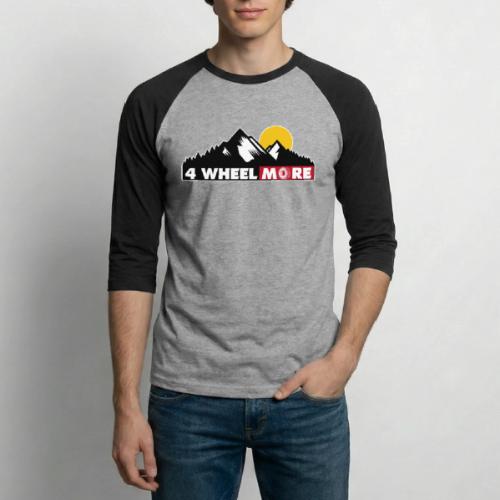 4 wheel More Logo - Unisex Baseball T-Shirt