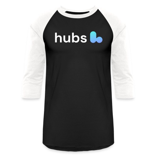 Hubs Logo on dark 4000x1000 - Unisex Baseball T-Shirt