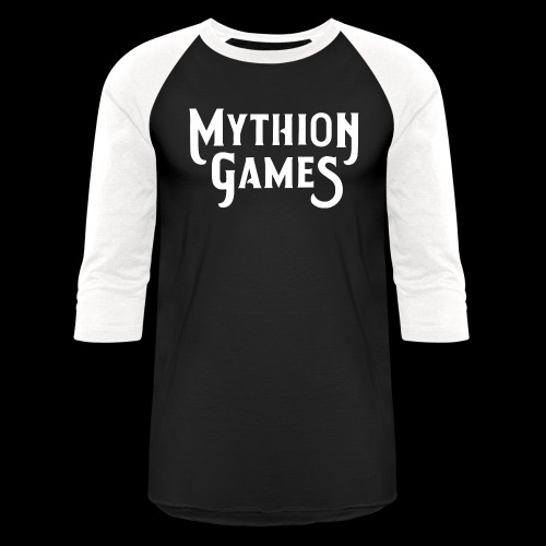 Mythion Logo White - Unisex Baseball T-Shirt