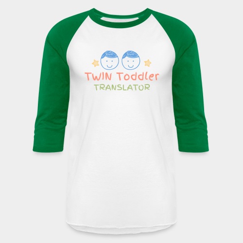 Twin Toddler Translator - Unisex Baseball T-Shirt