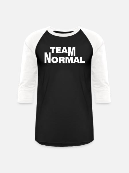 TEAM NORMAL - Unisex Baseball T-Shirt - black/white