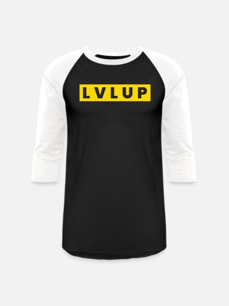 Level Up - Unisex Baseball T-Shirt - black/white