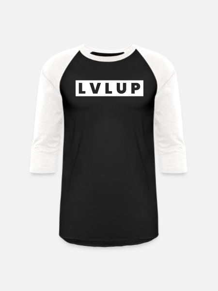 Level Up - Unisex Baseball T-Shirt - black/white