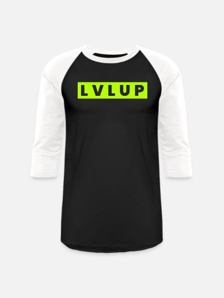 Level Up - Unisex Baseball T-Shirt - black/white