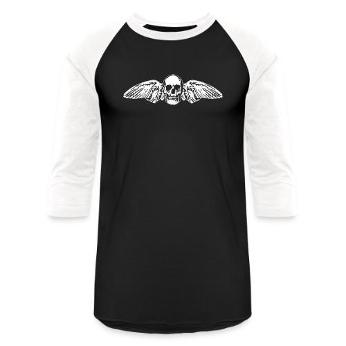 Skull + Wings - Unisex Baseball T-Shirt
