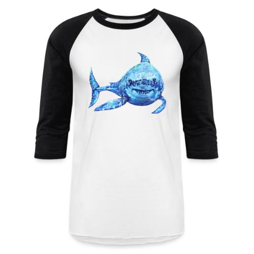 sharp shark - Unisex Baseball T-Shirt