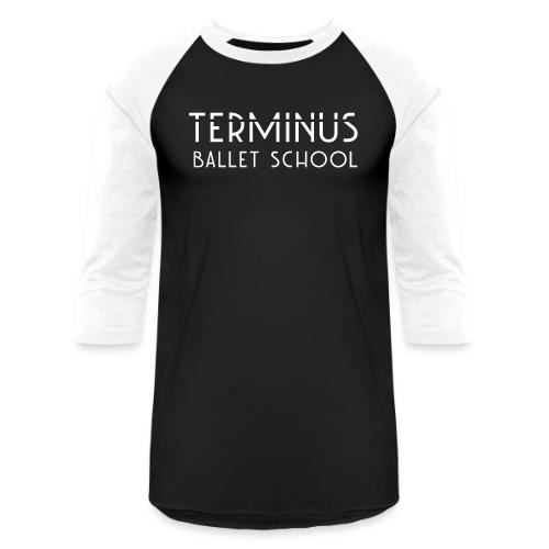 School Logo (white text) - Unisex Baseball T-Shirt