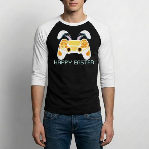 Happy Easter Gamer - Unisex Baseball T-Shirt