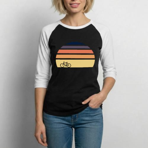 Bicycle Sunset - Unisex Baseball T-Shirt