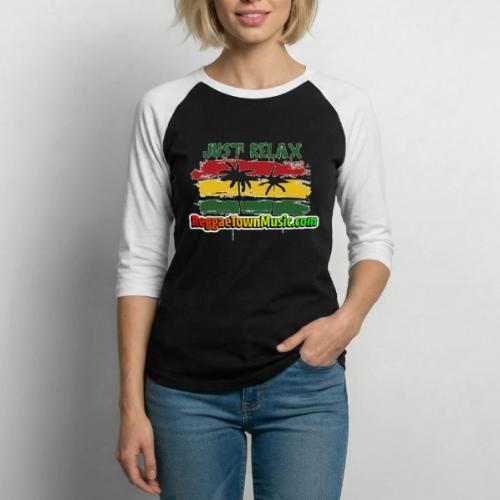 Just relax reggae rasta tropical sunset - T-shirt de baseball unisexe
