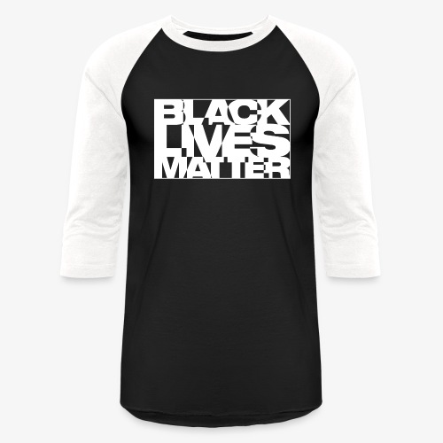 Black Live Matter Chaotic Typography - Unisex Baseball T-Shirt