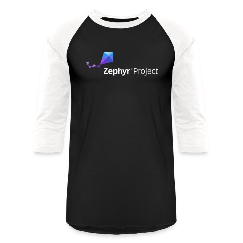 Zephyr Project Logo (white) - Unisex Baseball T-Shirt